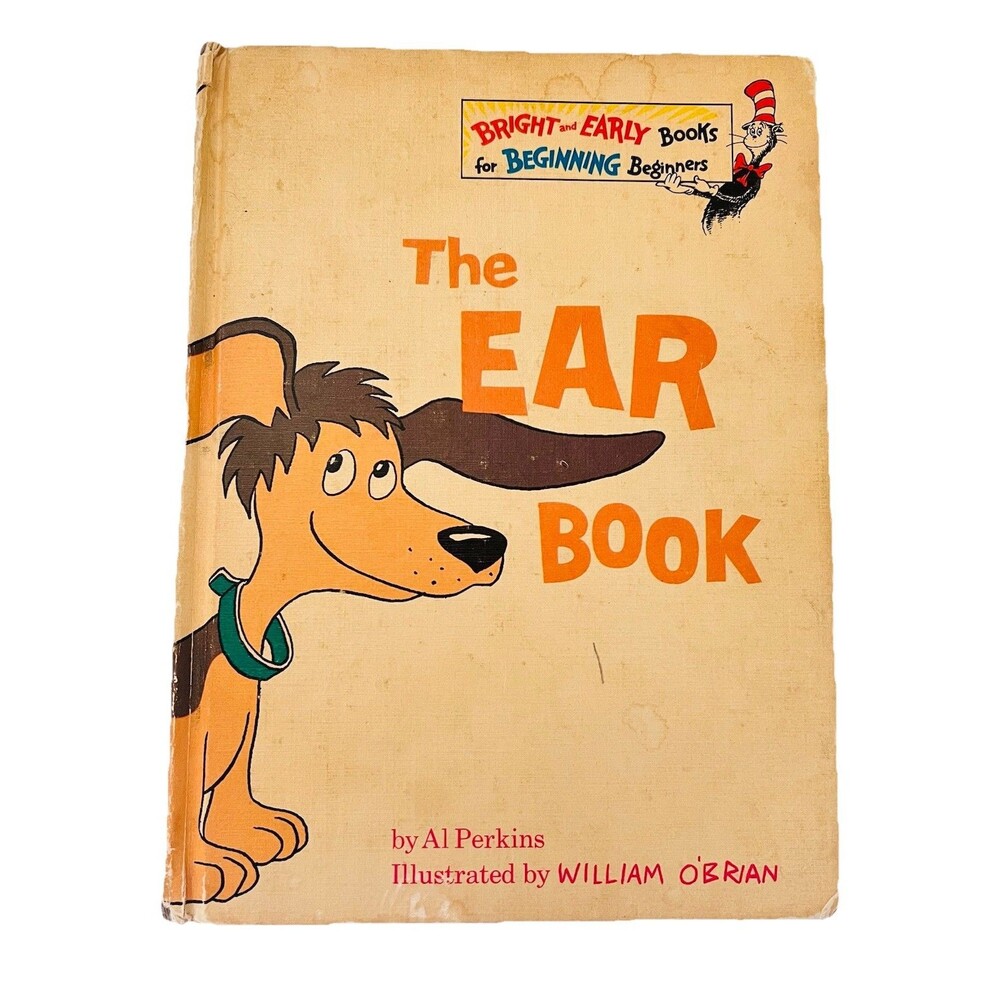 1968 The Ear Book Al Perkins Bright & Early Beginner Book HC Dr Seuss Era